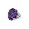 Dior Miss Dior large model ring in white gold and diamonds and in amethyst - 00pp thumbnail