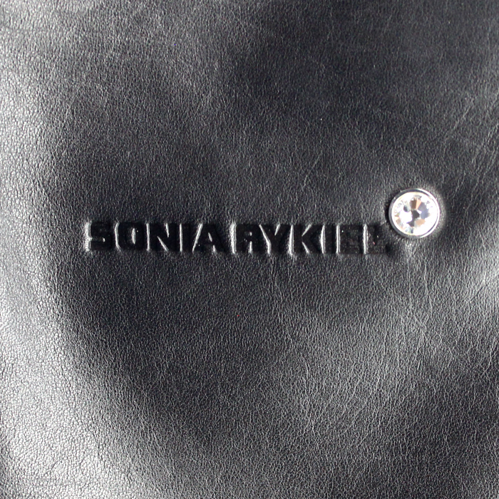 Sonia Rykiel handbag in black leather - Detail D4