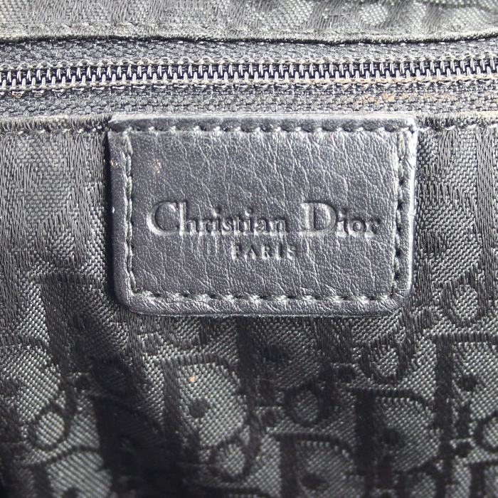 Dior handbag in black leather and suede - Detail D3