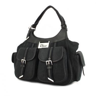 Dior handbag in black leather and suede