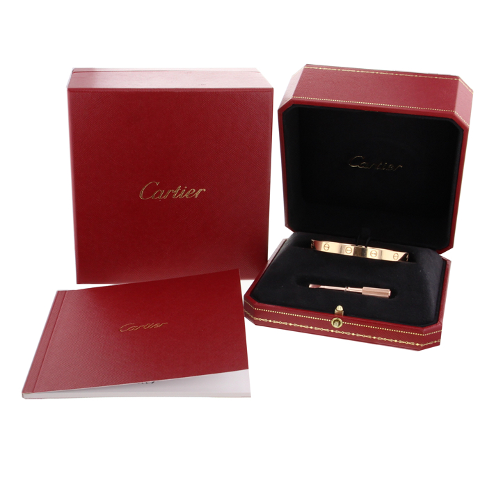 Brazalete Cartier Love en oro rosa - Detail D2