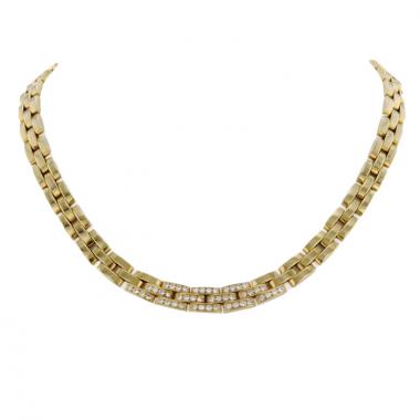 Collar Cartier Maillon Panthère en oro amarillo y diamantes