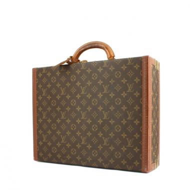 Valise Louis Vuitton President en toile monogram enduite et cuir naturel