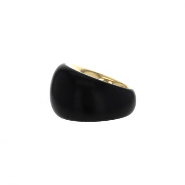 Bague Vhernier Pirouette en or jaune et ébène