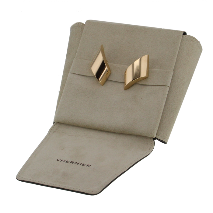 Pendientes con clip Vhernier Vague en oro rosa - Detail D2