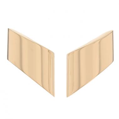 Pendientes con clip Vhernier Vague en oro rosa