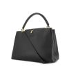 Louis Vuitton large model handbag in black grained leather - 00pp thumbnail