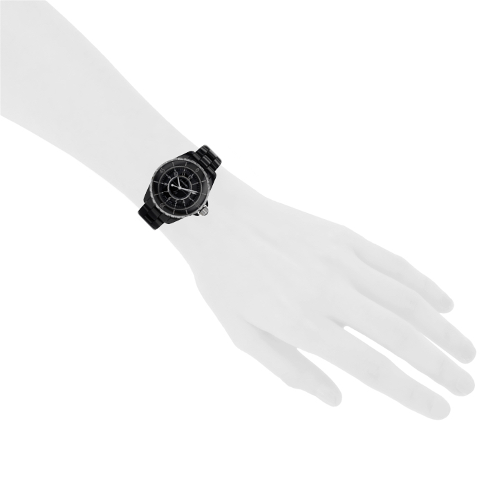 Chanel J12 watch in black ceramic Circa  2015 - Detail D1