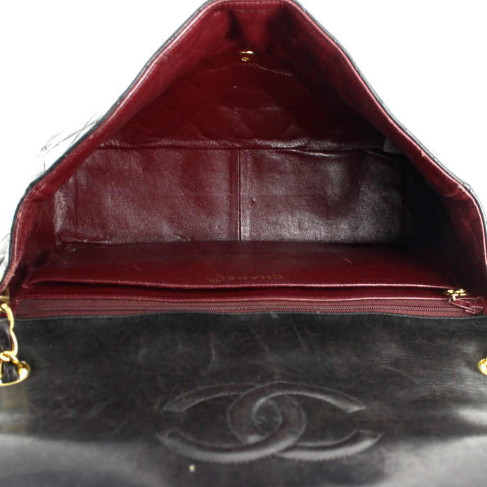 Borsa Chanel Timeless jumbo in pelle trapuntata nera - Detail D2