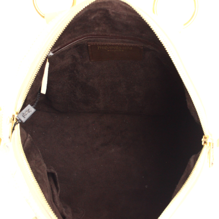 Bolso de mano Saint Laurent en cocodrilo beige - Detail D3