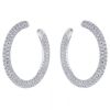 Chaumet hoop earrings in white gold and diamonds - 00pp thumbnail