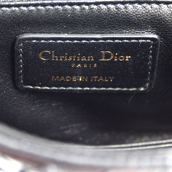 Borsa Dior Lady Dior mini in pelle trapuntata nera - Detail D4