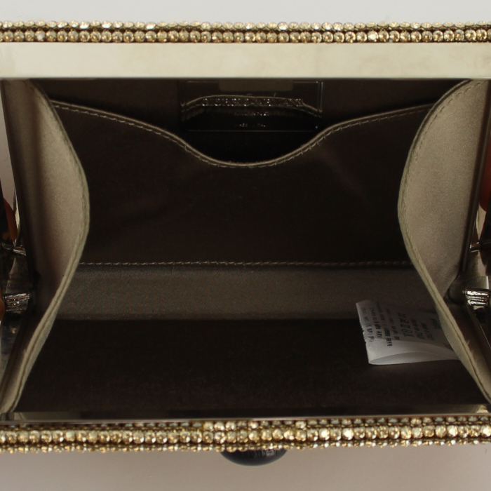 Armani handbag/clutch in gilt metal oyster - Detail D2