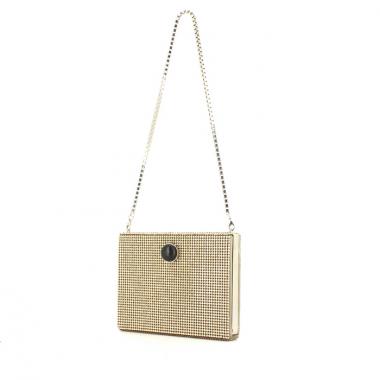 Armani handbag/clutch in gilt metal oyster