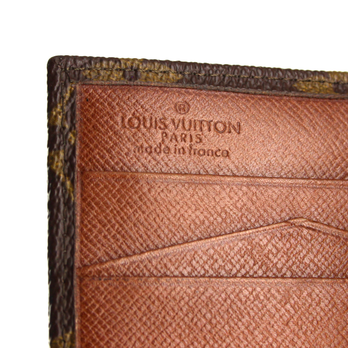 Louis Vuitton Elise wallet in monogram canvas and brown leather - Detail D4