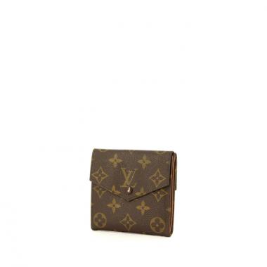 Billetera Louis Vuitton Elise en lona Monogram y cuero marrón