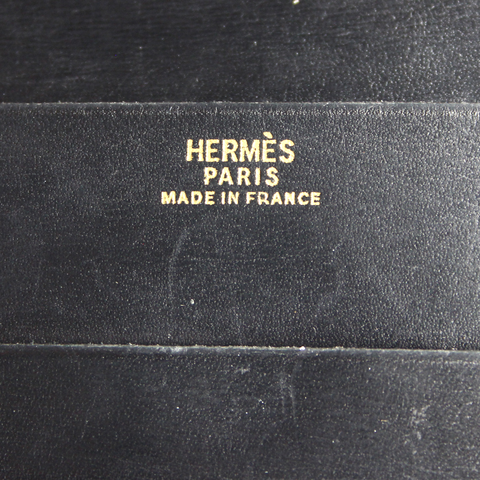 Monedero Hermes en cuero box negro - Detail D3