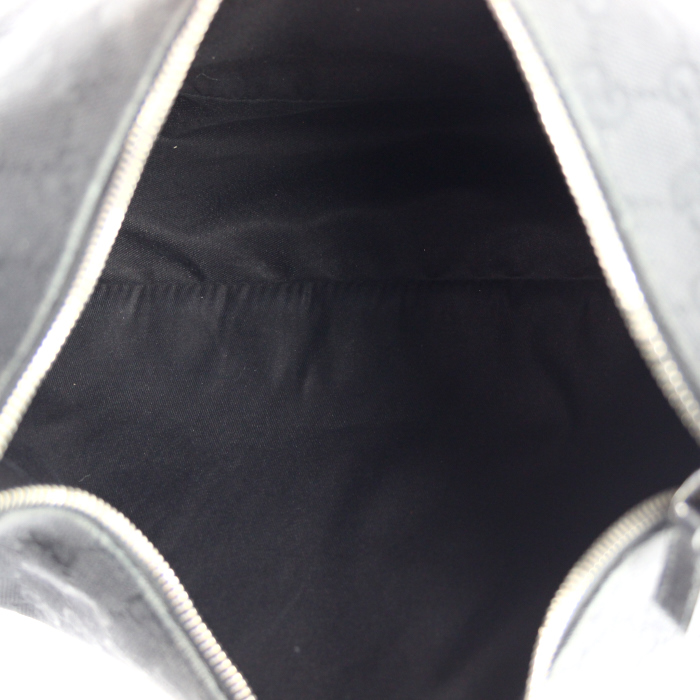 Sac à main Gucci Mors en toile monogram et cuir noir - Detail D2