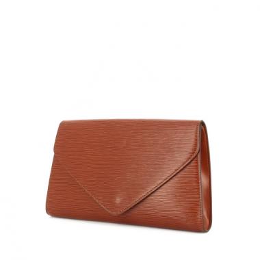 Pochette Louis Vuitton en cuir épi marron