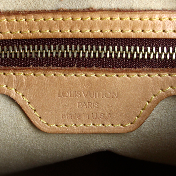 Borsa Louis Vuitton Looping in tela monogram e pelle naturale - Detail D3