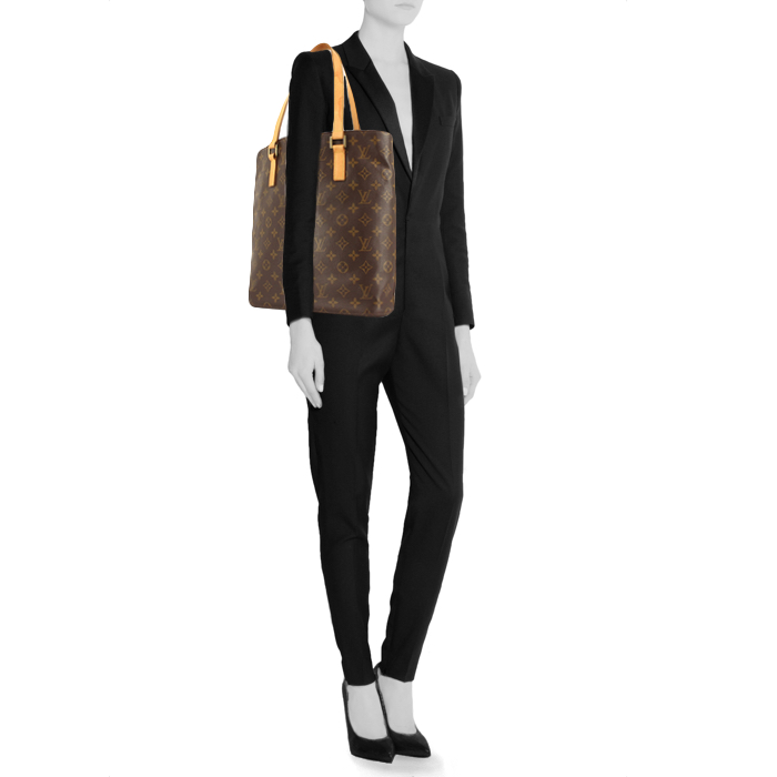 Louis Vuitton Vavin small model handbag in monogram canvas and natural leather - Detail D1
