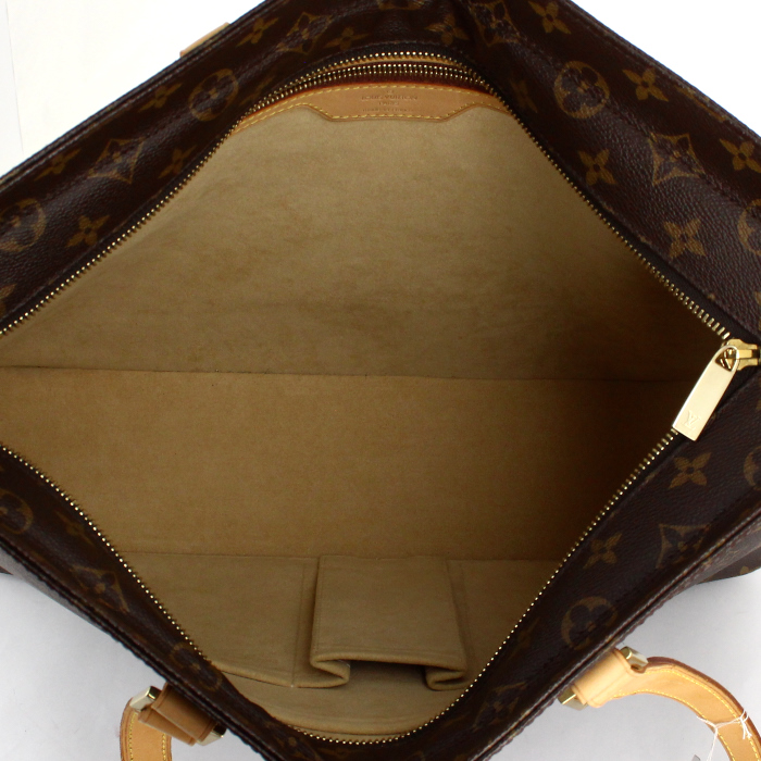 Sac à main Louis Vuitton Luco en toile monogram et cuir naturel - Detail D2