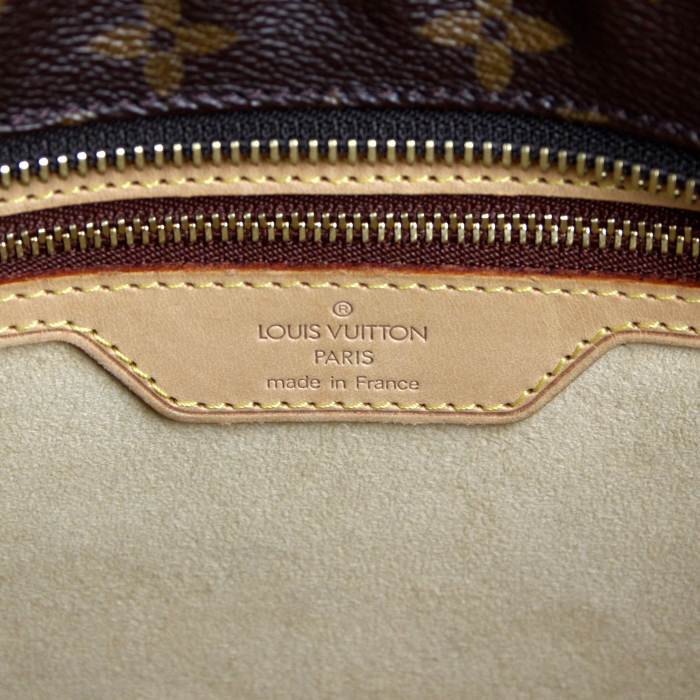 Borsa Louis Vuitton Luco in tela monogram e pelle naturale - Detail D3