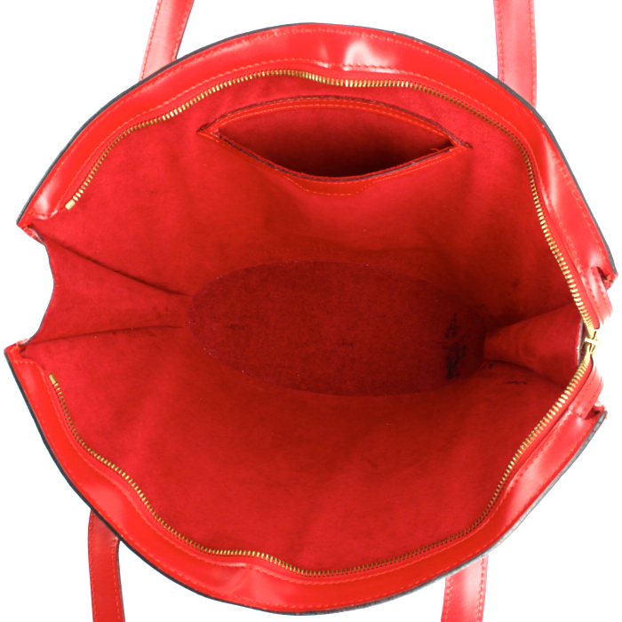 Bolso de mano Louis Vuitton Saint Jacques modelo pequeño en cuero Epi rojo - Detail D3