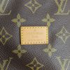 Bisaccia Saumur in tela monogram cerata e pelle naturale - Detail D4 thumbnail