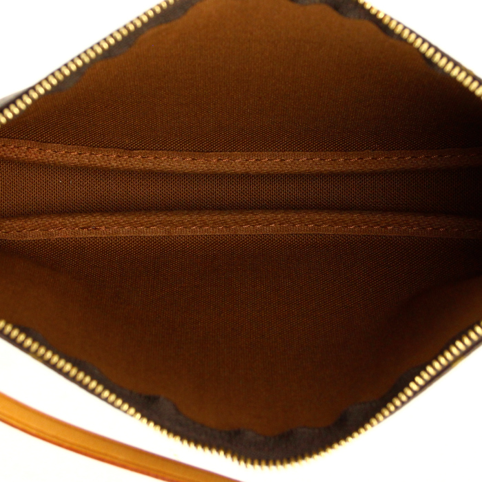 Louis Vuitton Pochette accessoires pouch in monogram canvas and natural leather - Detail D2