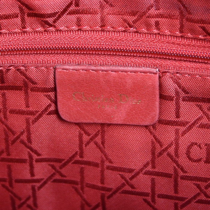 Dior Lady Dior large model handbag in black canvas cannage - Detail D3