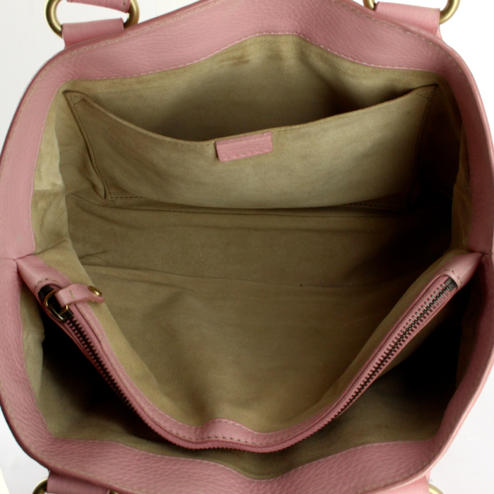 Bolso de mano Celine en cuero granulado rosa - Detail D3