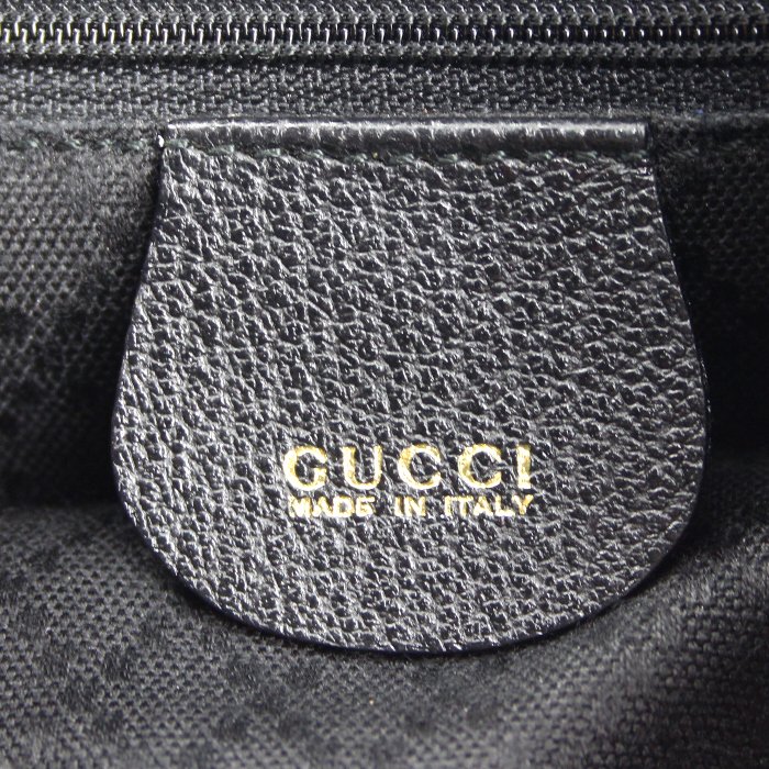 Gucci backpack in suede and black leather - Detail D4