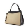 Celine Edge handbag in beige and black leather - 00pp thumbnail
