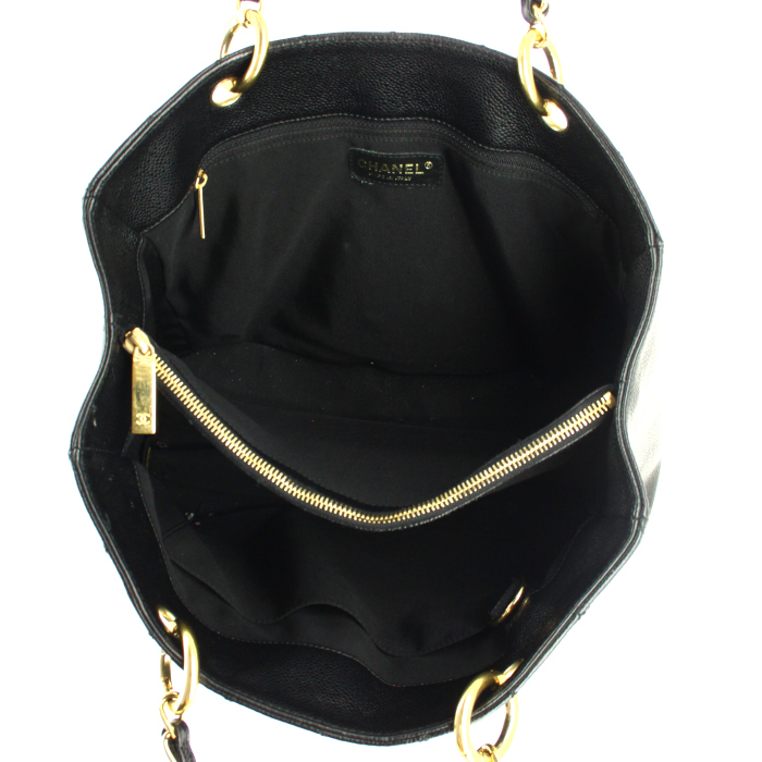 Borsa Chanel in pelle fiore trapuntata nera - Detail D2