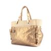 Chanel handbag in beige and gilt canvas and beige leather - 00pp thumbnail
