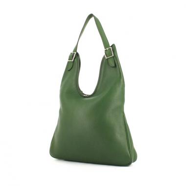 Borsa a spalla Hermes Massai in pelle verde