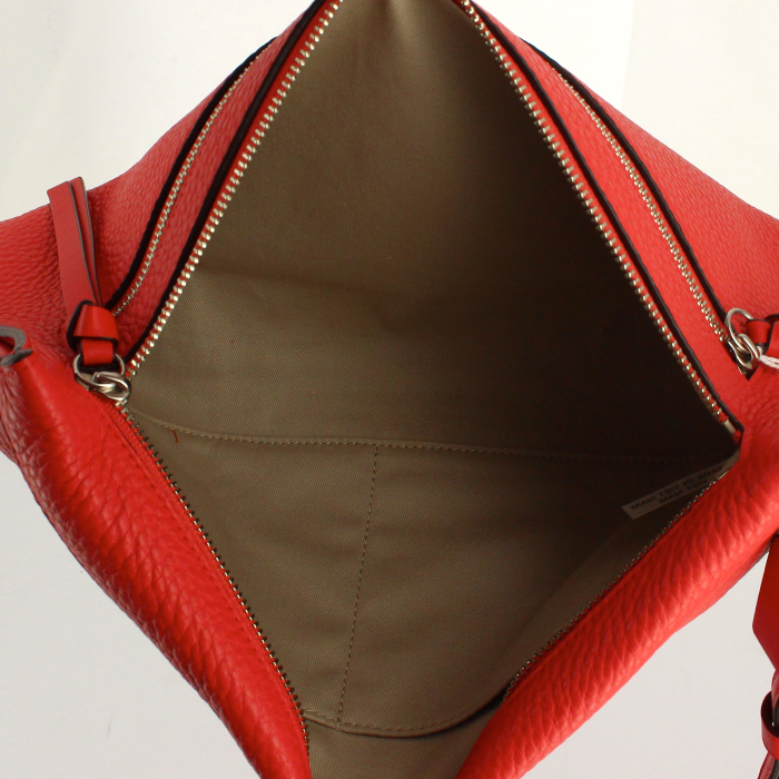 Sac/pochette Coach en cuir grainé rose-bonbon - Detail D3