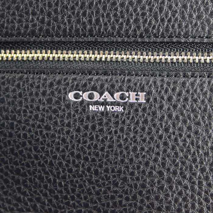 Borsa/pochette Coach in pelle martellata nera - Detail D4