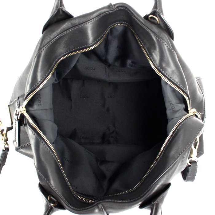 Bolso de mano Tod's en cuero negro - Detail D3