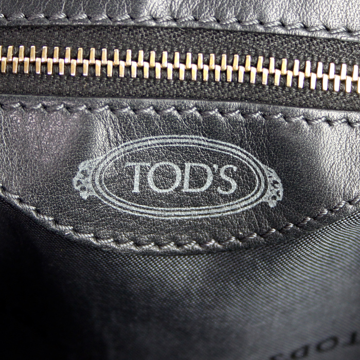 Sac à main Tod's en cuir noir - Detail D4
