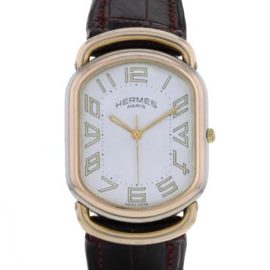 Reloj Hermes Rallye de oro chapado y acero