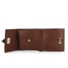 Hermes wallet in brown leather - Detail D1 thumbnail