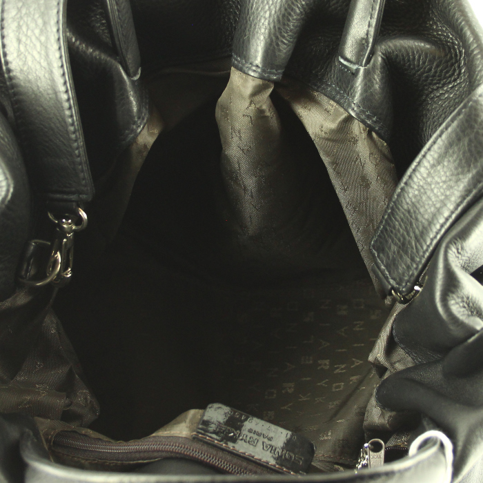 Sonia Rykiel handbag in black leather - Detail D2
