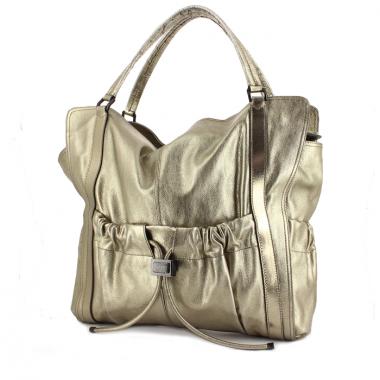 Burberry handbag in gilt leather