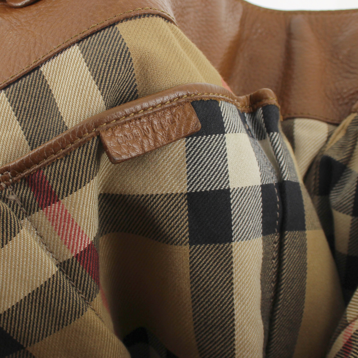 Borsa Burberry in pelle marrone - Detail D5