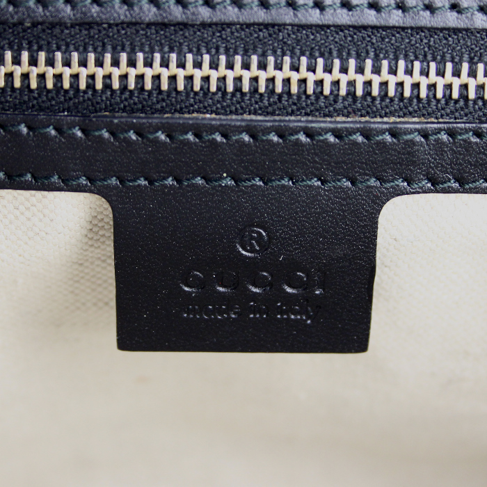 Borsa Gucci in tela monogram nera e marrone - Detail D4