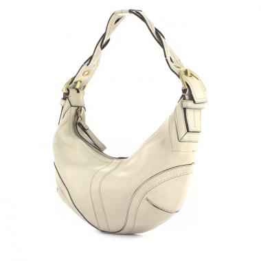 Borsa Coach in pelle bianco sporco