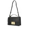 Salvatore Ferragamo handbag in black box leather - 00pp thumbnail