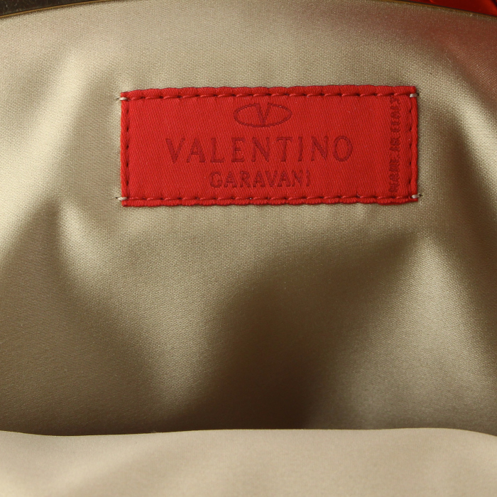 Borsa/pochette Valentino Garavani in raso rosso - Detail D3